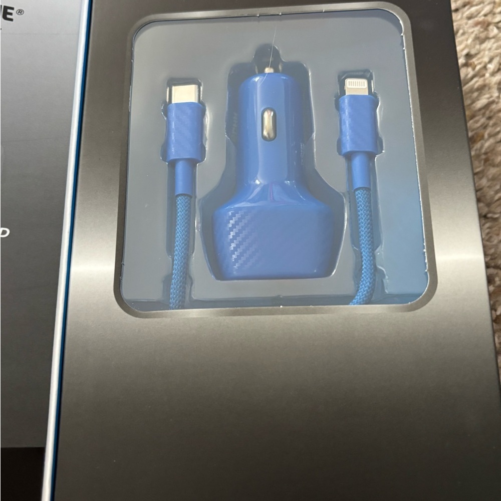 ( NASCAR)  4ft Car Charger Bundle - Blue
